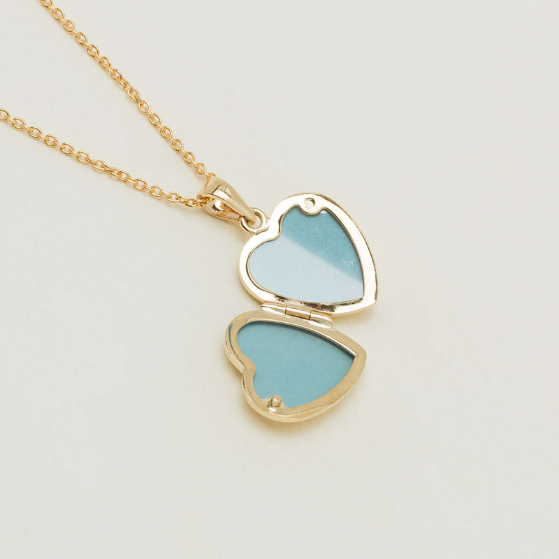 9ct Yellow Gold Heart Locket - Necklace - Walker & Hall
