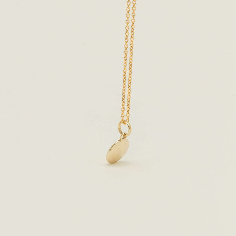 9ct Yellow Gold Mini Pebble Pendant - Necklace - Walker & Hall