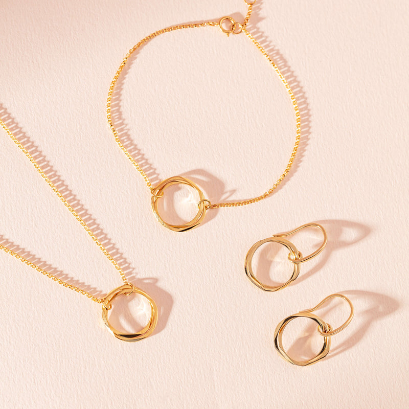 9ct Yellow Gold Mini Entwined Bracelet-Bracelet-Walker & Hall