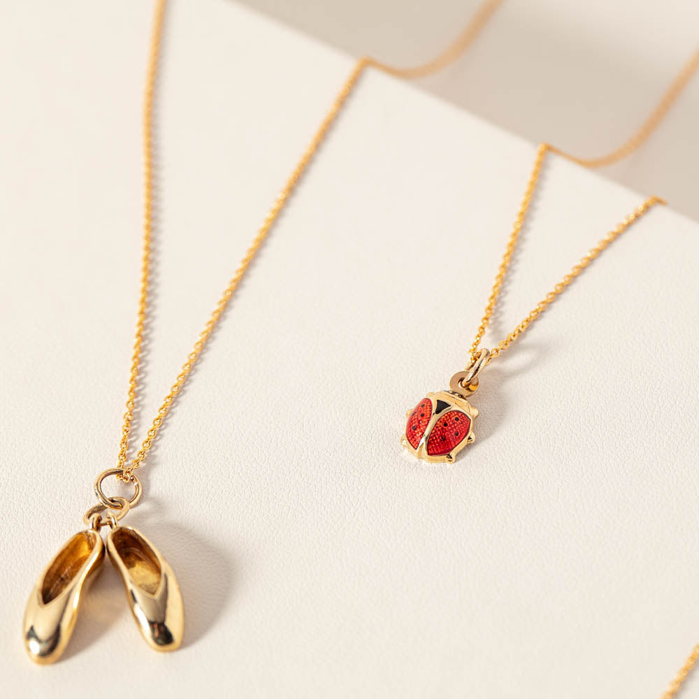 Gold ladybird online necklace