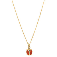 Deja Vu 9ct Yellow Gold Ladybird Necklace - Necklace - Walker & Hall