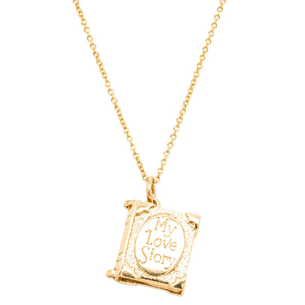 Deja Vu 9ct Yellow Gold My Love Story Book Necklace - Necklace - Walker & Hall