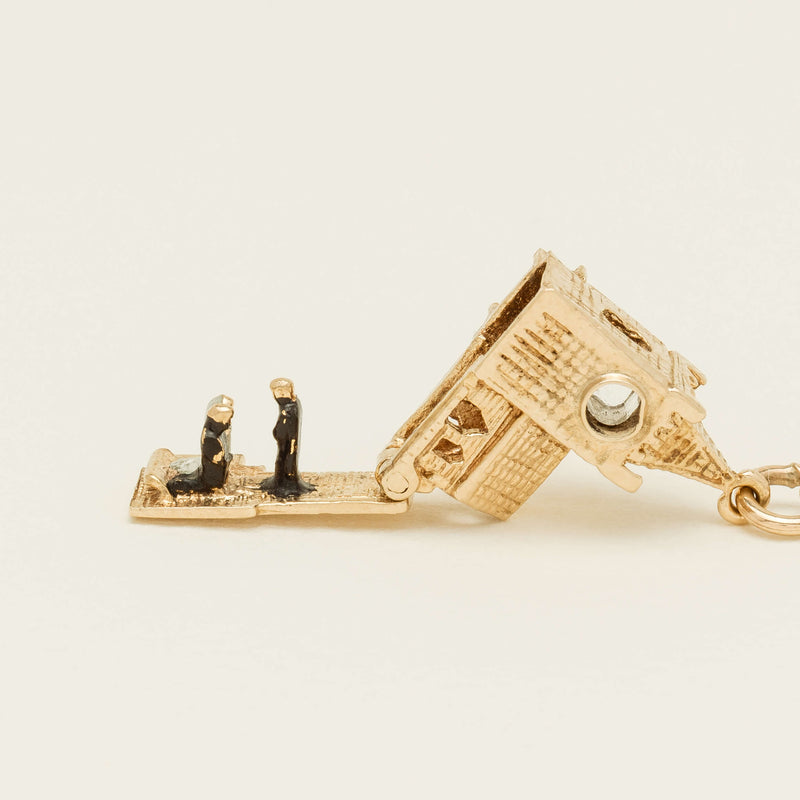 Deja Vu 9ct Yellow Gold Openable Church Wedding Charm - Necklace - Walker & Hall