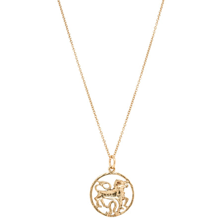 Deja Vu 9ct Yellow Gold Lion and Snake Necklace