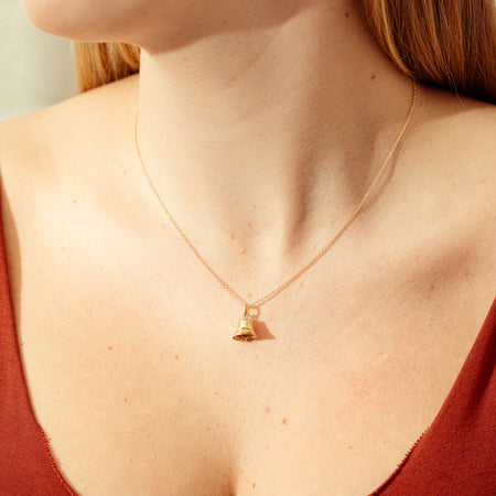 Deja Vu 9ct Yellow Gold Bell Necklace