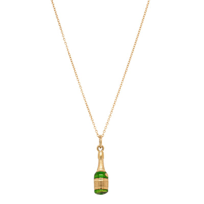 Deja Vu 10ct Yellow Gold Champagne Bottle Necklace