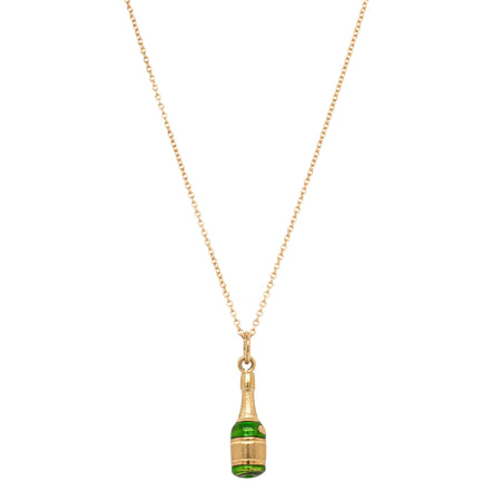 Deja Vu 10ct Yellow Gold Champagne Bottle Necklace