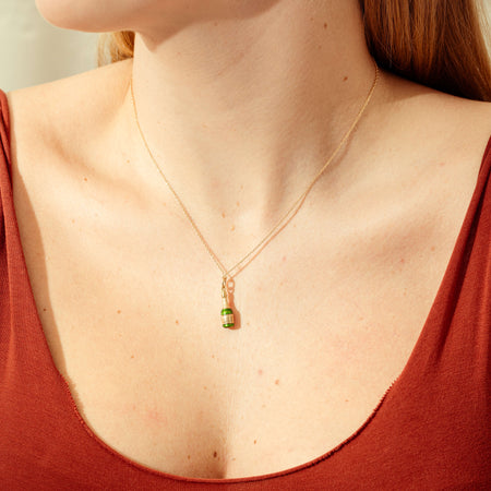 Deja Vu 10ct Yellow Gold Champagne Bottle Necklace