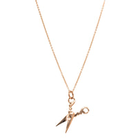 Deja Vu 9ct Rose Gold Scissors Necklace