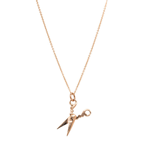 Deja Vu 9ct Rose Gold Scissors Necklace