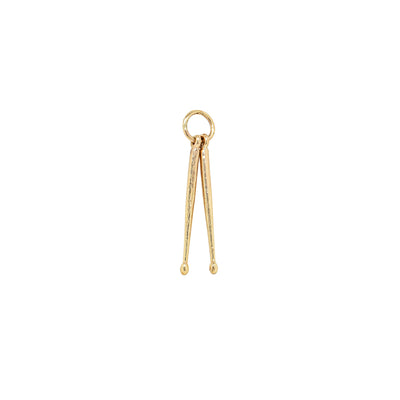 Deja Vu 9ct Yellow Gold Drumsticks Charm-Charm-Walker & Hall