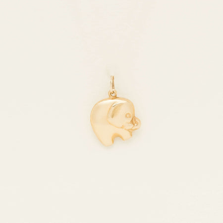 Deja Vu 9ct Yellow Gold Hollow Elephant Charm - Charm - Walker & Hall
