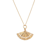 Deja Vu 9ct Yellow Gold Fan Necklace