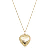 Deja Vu 9ct Yellow Gold Engraved Heart Locket With Cable Chain - Necklace - Walker & Hall