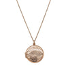 Vintage 9ct Rose Gold Engine Turned Round Locket - Necklace - Walker & Hall