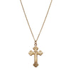 Vintage 9ct Rose Gold Hollow Gothic Style Cross Pendant - Necklace - Walker & Hall