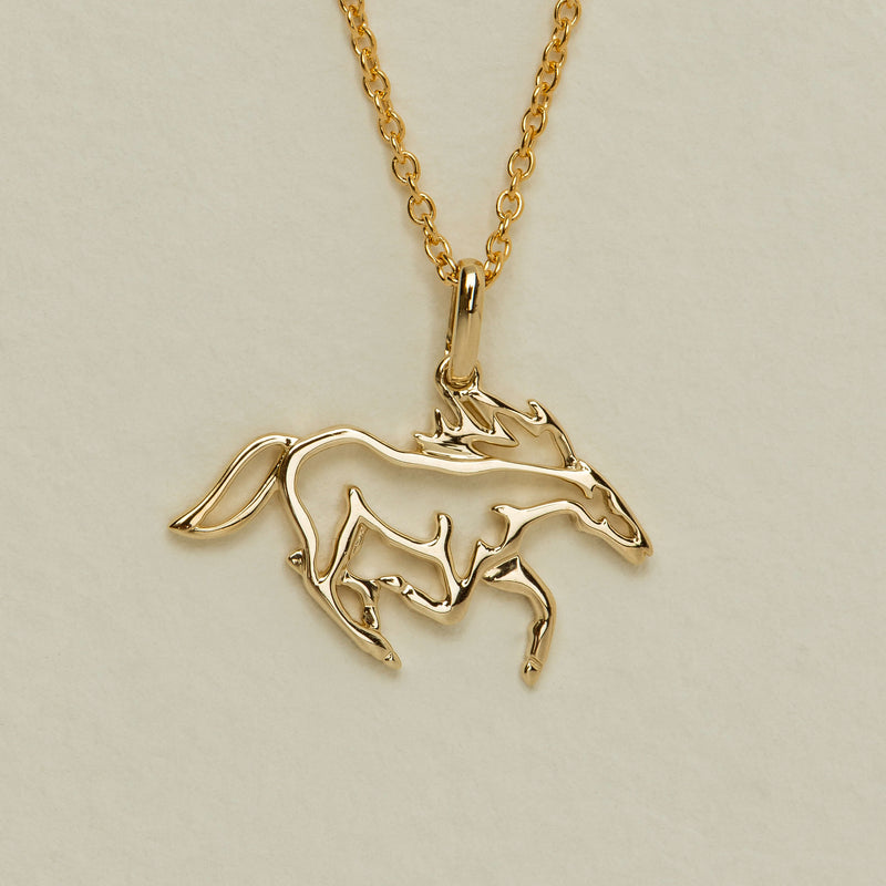 9ct Yellow Gold Year Of The Horse Pendant - Necklace - Walker & Hall