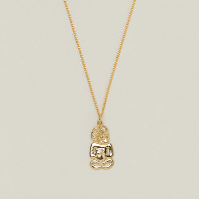 9ct Yellow Gold Hei Tiki Pendant - Necklace - Walker & Hall
