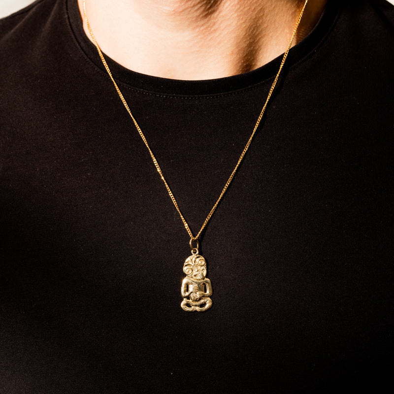 9ct Yellow Gold Hei Tiki Pendant - Necklace - Walker & Hall