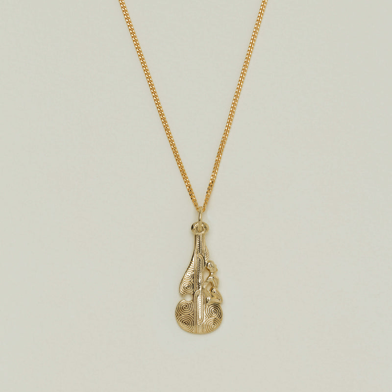 9ct Yellow Gold Patu Pendant - Necklace - Walker & Hall