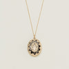 Vintage 9ct Yellow Gold Enamelled Memorial Pendant - Necklace - Walker & Hall
