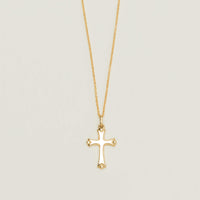 Deja Vu 9ct Yellow Gold Flared Latin Cross Pendant - Necklace - Walker & Hall