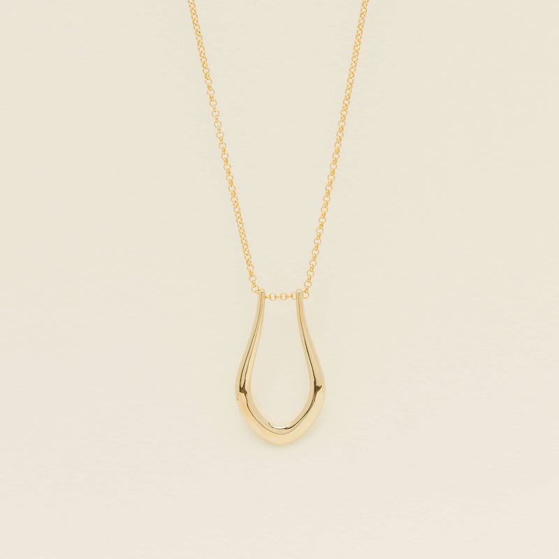 9ct Yellow Gold Ring Holder Pendant With Chain