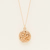 Deja Vu 9ct Rose Gold Swirl Locket with Chain - Necklace - Walker & Hall