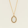 Vintage 18ct Yellow Gold Seed Pearl Set Oval Pendant