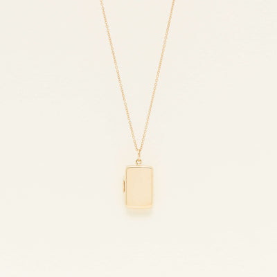 Deja Vu 9ct Yellow Gold Rectangular Locket - Necklace - Walker & Hall