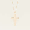 Deja Vu 9ct Yellow Gold Large Cross Pendant - Necklace - Walker & Hall