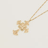 Deja Vu 9ct Yellow Gold Large Scrolled Cross Pendant - Necklace - Walker & Hall