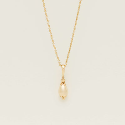 Deja Vu 14ct Yellow Gold Drop Clip-On Pendant - Necklace - Walker & Hall