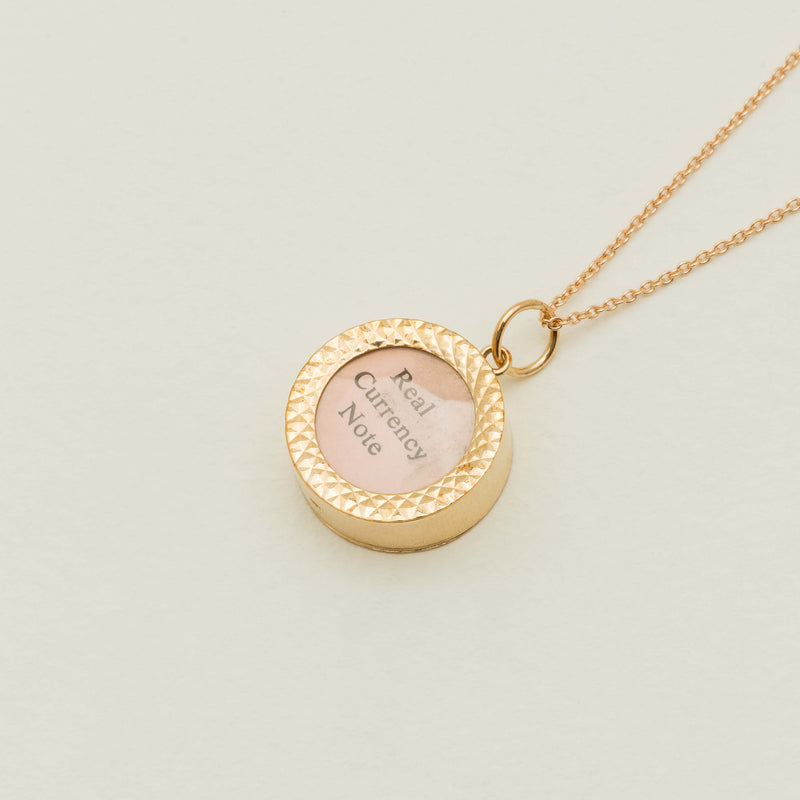 Deja Vu 9ct Yellow Gold One Pound Note Pendant - Necklace - Walker & Hall