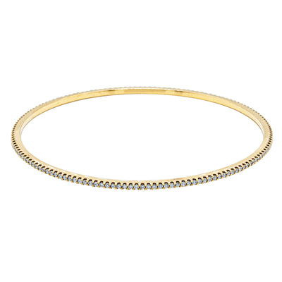 18ct Yellow Gold 1.03ct Diamond Eternity Bangle-Bracelet-Walker & Hall