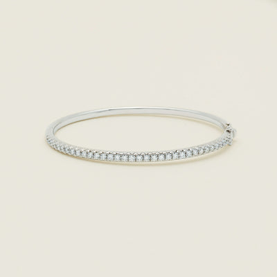 18ct White Gold 1.50ct Diamond Comet Bangle - Bracelet - Walker & Hall