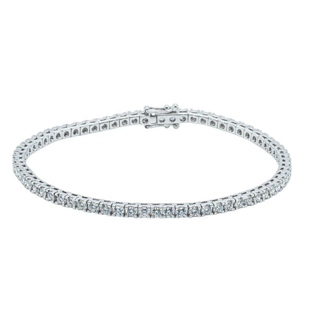 18ct White Gold 2.75ct Diamond Jubilee Bracelet - Bracelet - Walker & Hall