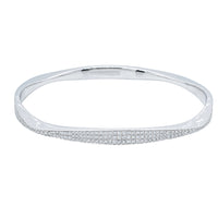 18ct White Gold 2.70ct Diamond Eos Bangle - Bracelet - Walker & Hall