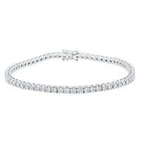 18ct White Gold 2.53ct Diamond Jubilee Bracelet - Bracelet - Walker & Hall