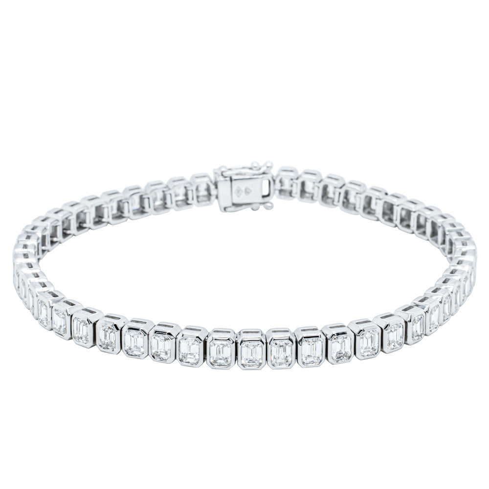 18ct White Gold 5.47ct Diamond Tennis Bracelet