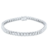 18ct White Gold 5.47ct Diamond Tennis Bracelet