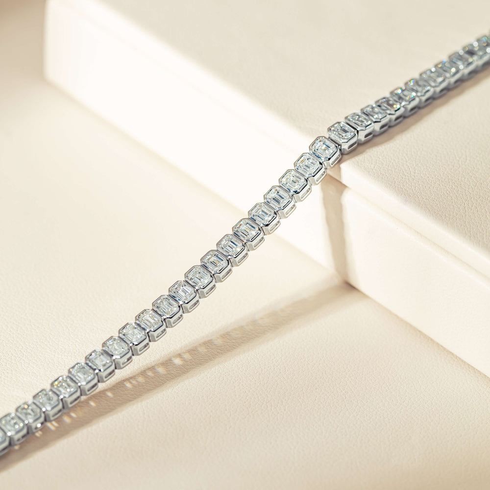 18ct White Gold 5.47ct Diamond Tennis Bracelet