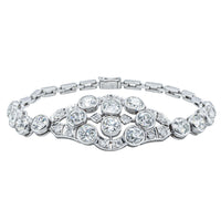 Deja Vu Platinum 6.34ct Diamond Cluster Bracelet - Bracelet - Walker & Hall