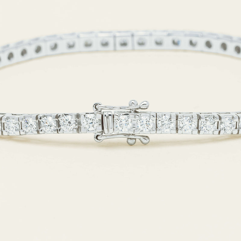 18ct White Gold 4.01ct Diamond Jubilee Bracelet - Bracelet - Walker & Hall
