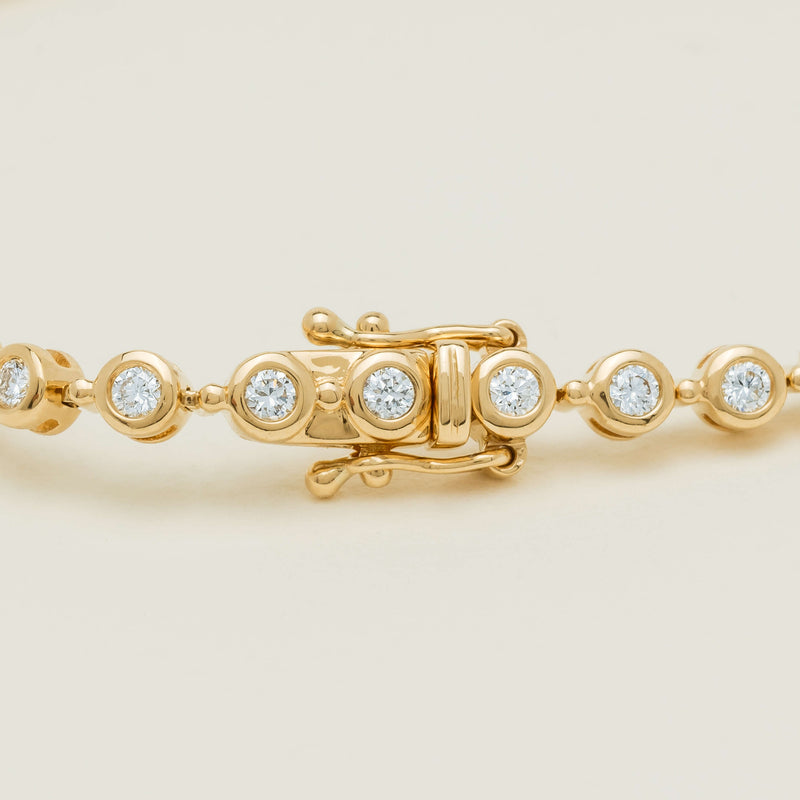 18ct Yellow Gold 1.16ct Diamond Rubover Bracelet - Bracelet - Walker & Hall