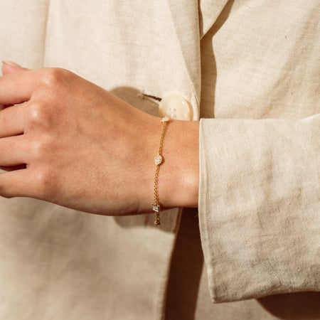 18ct Yellow Gold Diamond Natalia Mixed-Cut Bracelet