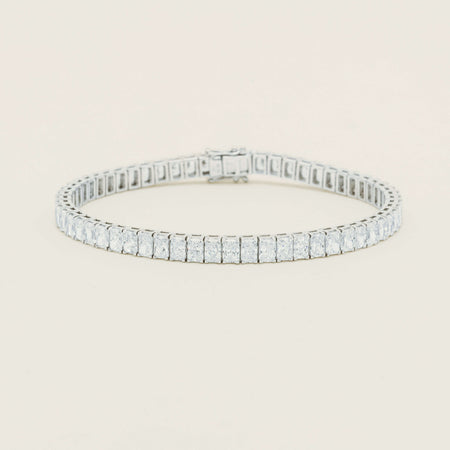 18ct White Gold 12.05ct Radiant Diamond Asra Bracelet - Bracelet - Walker & Hall