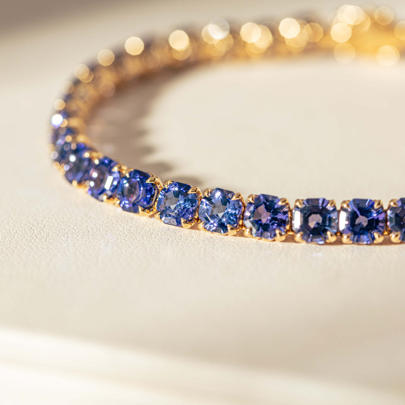 18ct Yellow Gold 23.04ct Tanzanite Octavia Bracelet