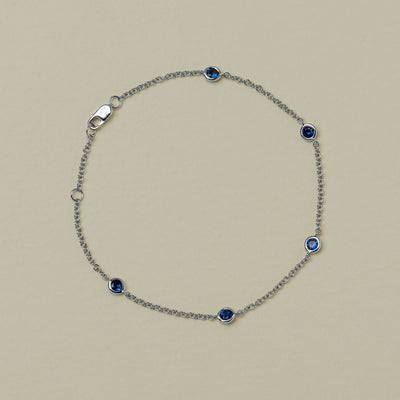 18ct White Gold Sapphire Natalia Bracelet - Bracelet - Walker & Hall