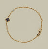 18ct Yellow Gold .25ct Sapphire & Diamond Quatrefoil Bracelet - Bracelet - Walker & Hall
